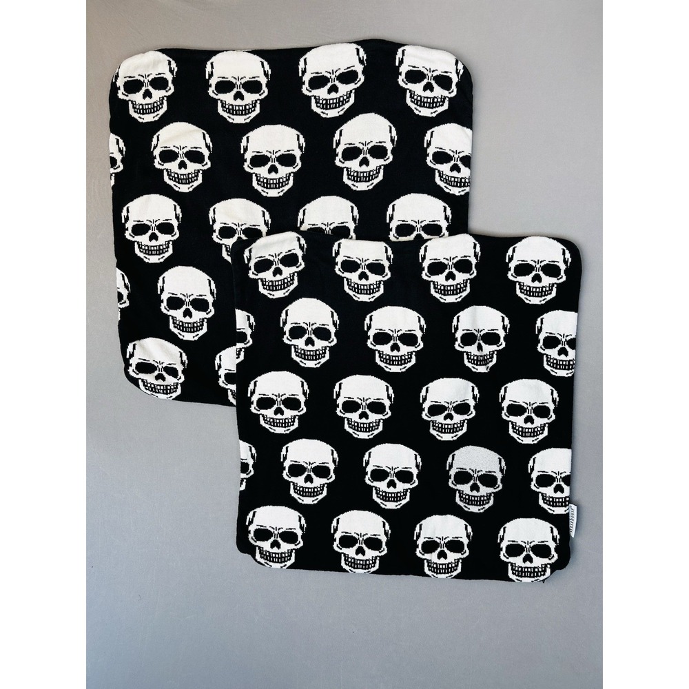 Pair Of Storehouse Halloween Skull Pillowcases‎ Decorative Pillow Covers 18"